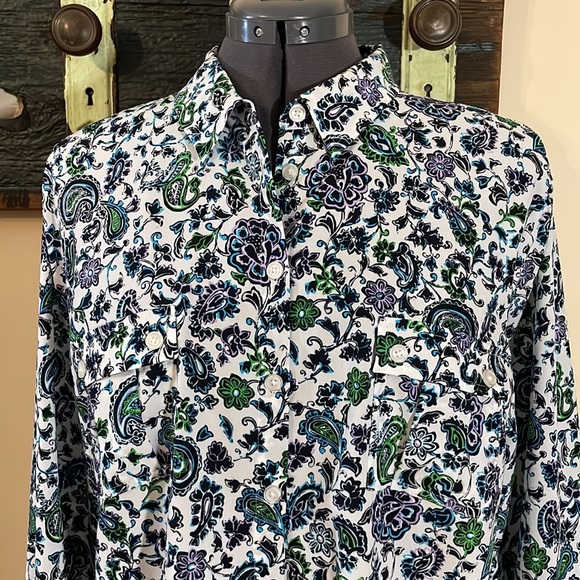 Jones New York Paisley Print Button Down Blouse Size XL - Picture 8 of 16